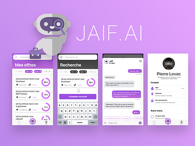 Jaif.ai ai artificial intelligence chatbot jaif mobile ui project ux