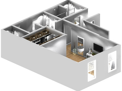 Second Floor Remodel Rendering A