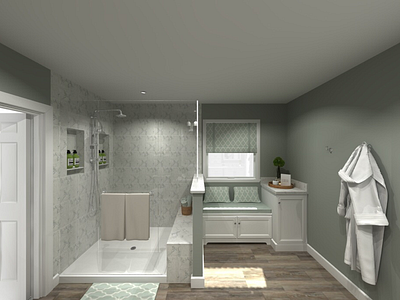 Master Bath Remodel Rendering 3d render rendering