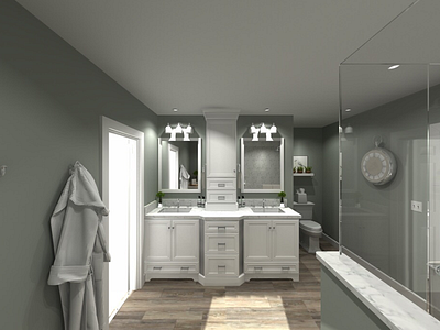Master Bath Remodel Rendering 3 d 3d interiors render rendering