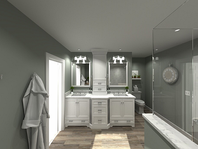 Master Bath Remodel Rendering