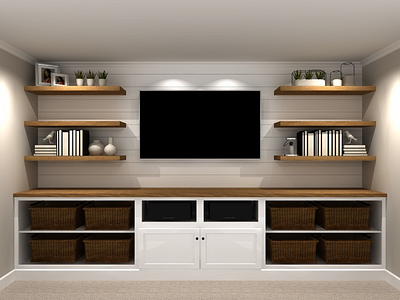 Entertainment Wall Rendering
