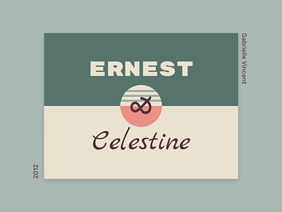 Ernest et Célestine design typogaphy vintage