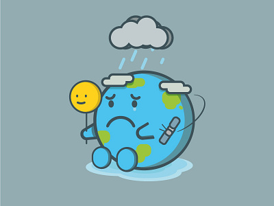 earth day cloud debut earth illustration sad