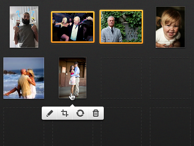 Photo Editing actions batch layout photo selected upload