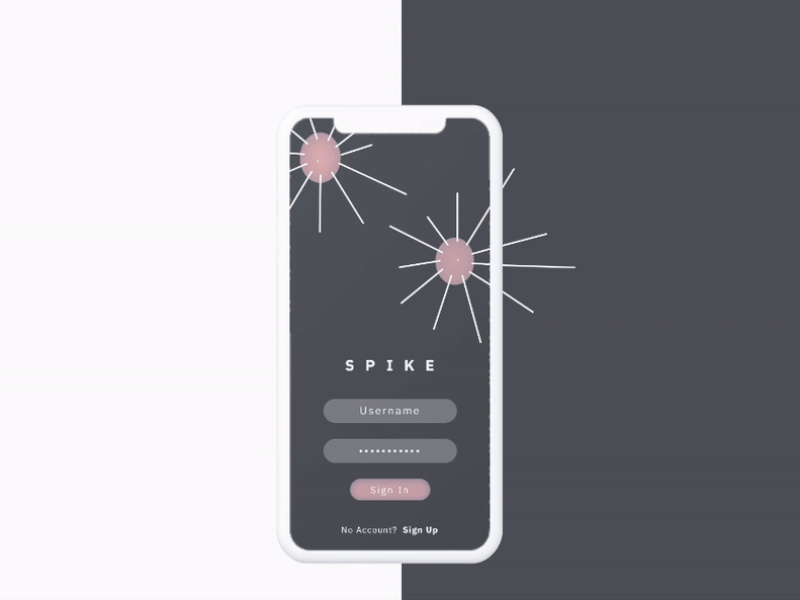 Spike 100 daily ui 100 day challenge animation day 1 day1 design fireworks hello logo sign in page sign up form signin typography