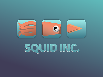 Squid Inc App Icons - Daily UI Challenge 05 app daily icon sketch squid ui