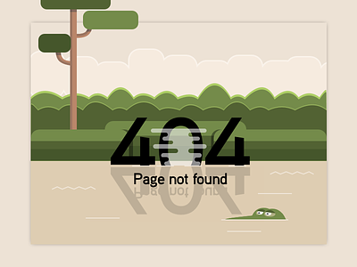 404 Page - Daily UI Challenge 08 404 aligator challenge crocodile daily error found page swamp ui