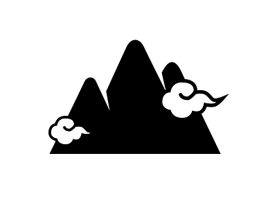 Japanese mountain resort logo logo