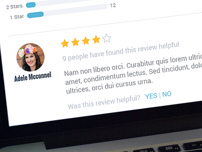 Customer Reviews avatar flat profile reviews stars web