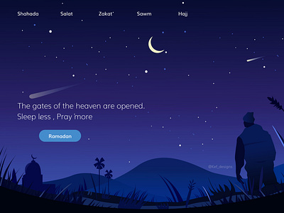Home Page | Ramadan | Landing Page artwork figmadesign illustrator landingpage ramadan2020 ui uidesign ux ux design webdesign websites wireframing