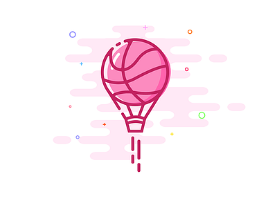 Dribbble Hot Air Balloon