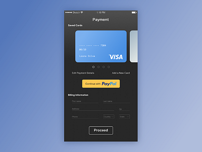 Daily UI 002: Credit Card Checkout