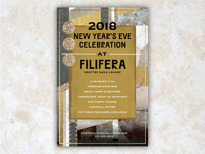 Textural New Year's Eve Invite 2018 invitation new years print texture