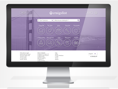 Craigslist Website Redesign ui ux web-design