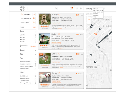 Woof - Website for Professional Dog walkers dog icon interaction design logo ui ux web website