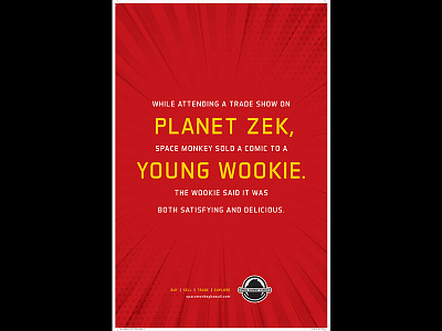 Wookie collector comics cookie hawaii monkey poster red space wasiswas