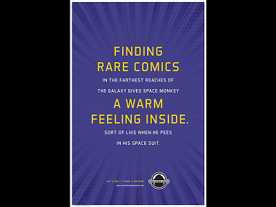 Warm Feeling comics galaxy hawaii monkey poster purple rare space wasiswas