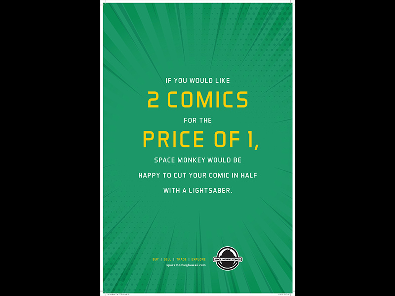 Lightsaber writer ad agency hawaii jedi star wars lightsaber poster monkey space comics