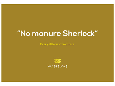 No Manure Sherlock Postcard copywriter hawaii idioms mustard postcard sayings wasiswas words writer