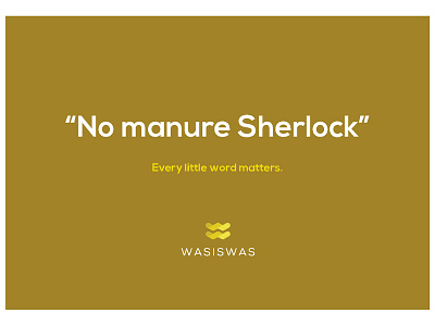 No Manure Sherlock Postcard copywriter hawaii idioms mustard postcard sayings wasiswas words writer