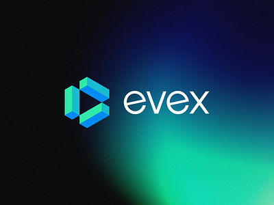 Evex — DEX platform (Blockchain) / Logo Design blockchain brand branding crypto cryptocurrency finance fintech icon isometric logo logo design mark play tech token triangle