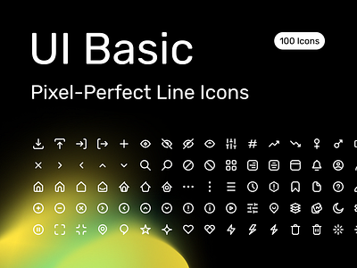 UI Basic V1.0 — Pixel-Perfect Line Icons icon set