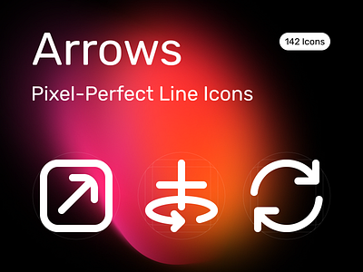 Arrows V1.0 — Pixel-Perfect Line Icons