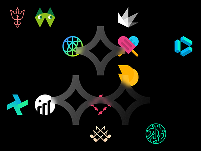 Logos & Marks animal blockchain branding crypto design finance game geometric icon icon set logo logotype mark ui vector