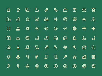 New Year & Christmas — Pixel-Perfect Line Icons 24px icons christmas icon icons icons pack icons set mark new year santa snow tree ui user interface icons ux wireframe xmas