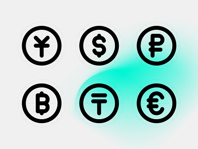 Finance — Pixel-Perfect Line Icons bitcoin coin currency cypto dollar euro finance fintech icon icons icons pack icons set money payment ruble tenge user interface icons wallet wireframe yuan
