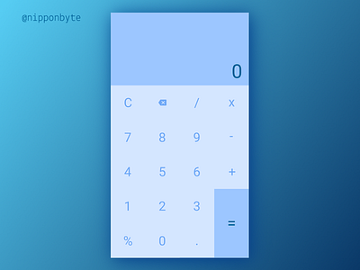 DailyUI #004 - Calculator 004 blue calculator dailyui darkblue design flat numbers ui uidesign