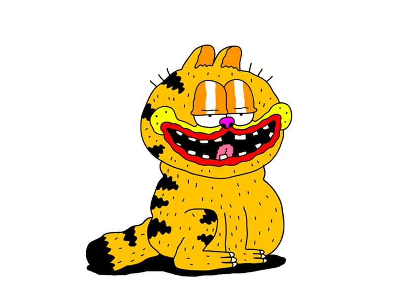 Garfield The Lasagna Eating Machine cat gif garfield garfield the cat lasagna