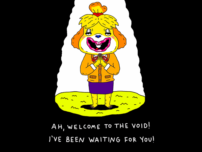 Isabelle Welcomes Us To The Void animal crossing animal crossing pocket camp isabelle the void