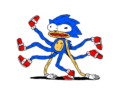 Slow-mo Sonic fanart game art sega sonic sonic the hedgehog video game