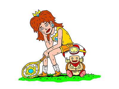 Daisy And Captain Toad Wait For Their Smash Debut character design daisy game art nintendo super smash bros toad video game art video games