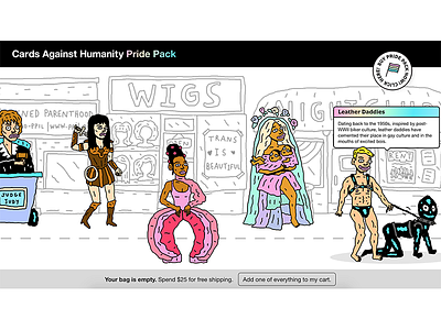 Cards Against Humanity Pride Pack Illustrations board game card game cards against humanity character design character illustrations game art gay gay art pride