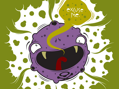Koffing art awesome cartoon design fan fart illustration koffing lol pokemon purple