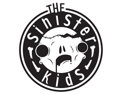 The Sinister Kids awesome blackwhite bones kid logo sinister skull