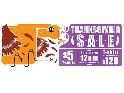 Turkey Day Sale Banner ad awesome banner bird feathers holiday lol sale thanksgiving turkey