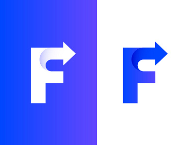 Forward Retail Detail Shot F arrow branding detail letter logo typography