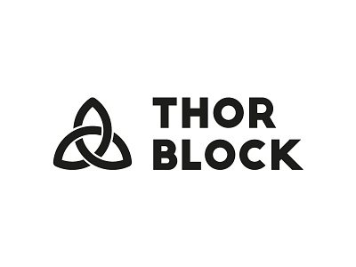 Thor Block Logo bitcoin blockchain crypto illustration logo logotype mjolnir odin scandinavian thor vechain