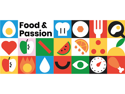 Food & Passion Branding branding food icons illustrated kitchen logo