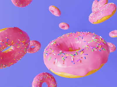 The Famous Blender Doughnut 3d blender cycles donut doughnut food render