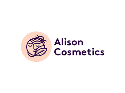Logo Challenge Day 1 - Alison Cosmetics branding cosmetics design face illustration leaf logo logo challenge typography vegan