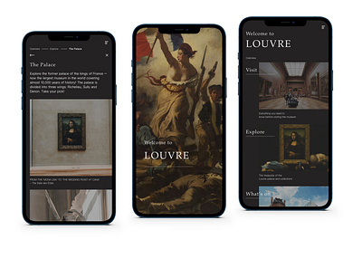 Louvre app concept design interface mobile ux visual