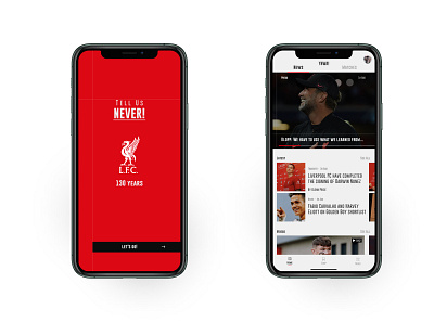 Fc Liverpool app app design branding concept design digital football layout mobile sport ui ux