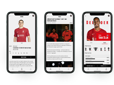 Fc Liverpool app branding concept design interface interface design mobile product ui ux visual