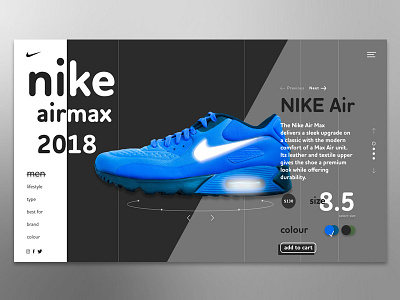 NIKE Air concept design digital graphic interface nike shoe ui ux visual