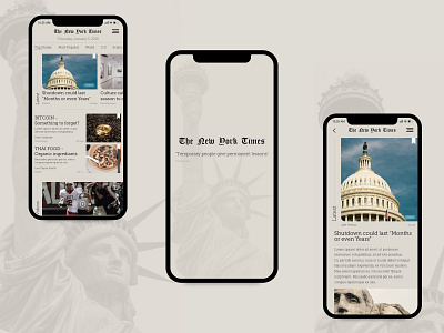 The New York Times app concept app app concept application concept design interface interface design mobile news app ui ux